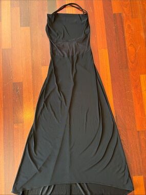 Carabella Collection Black Halter Maxi Dress